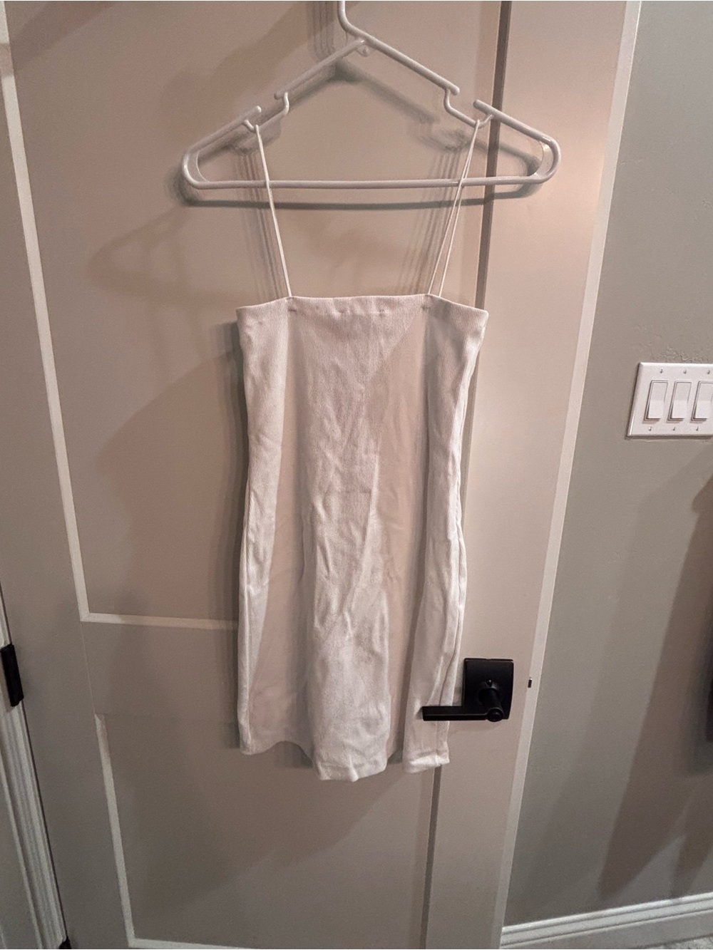 Zara White Spaghetti Strap Mini Dress
